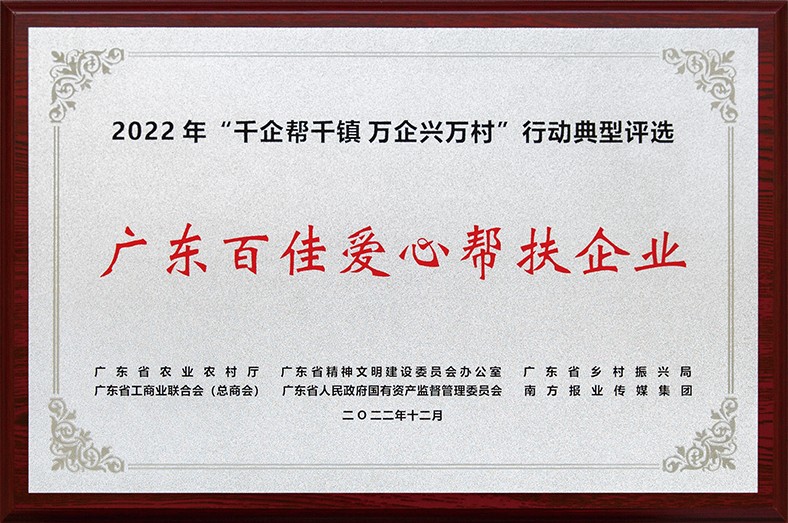 8月3日上午，東莞市舉行2023年“6·30”助力鄉村振興暨東莞慈善日活動儀式。在活動儀式上，宣讀了2022年廣東“千企幫千鎮、萬企興萬村”行動典型東莞市入選企業和個人名單，我集團慷慨解囊助力鄉村振興